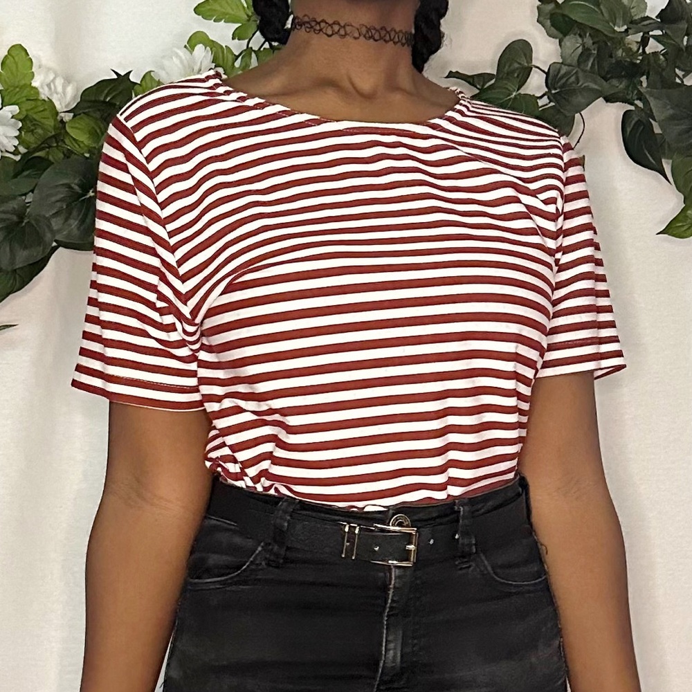 Kaitlin Conner Vintage 80s red and white striped T-shirt